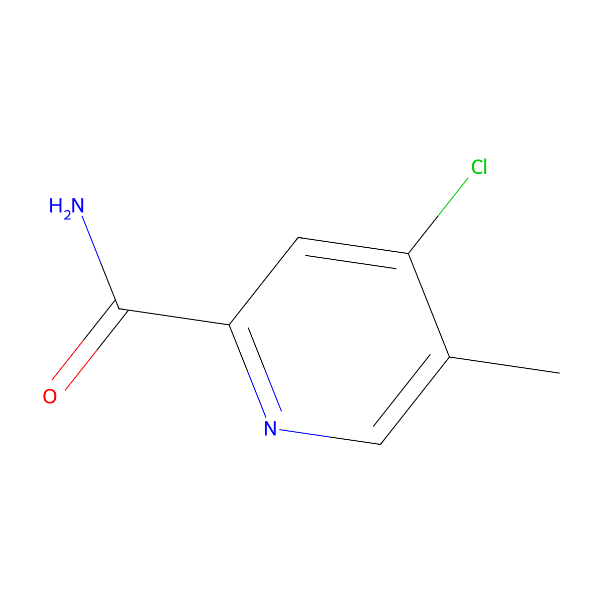 4-Chloro-5-methylpyridine-2-carboxamide molecular structure, CAS 1379357-31-9