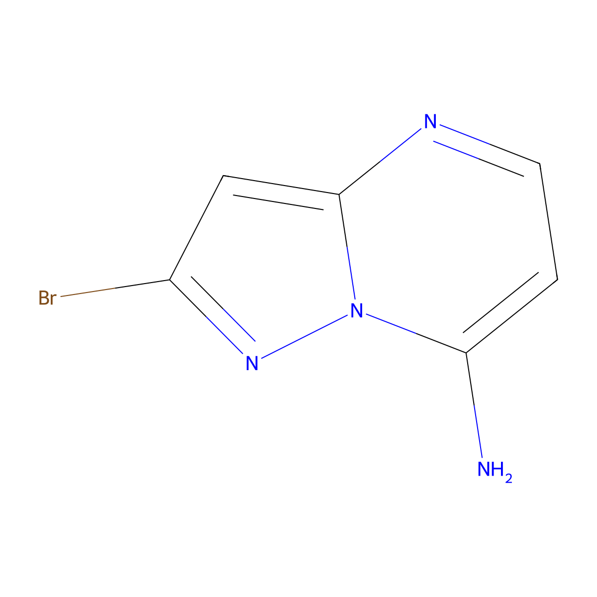2-Bromopyrazolo[1,5-a]pyrimidin-7-amine molecular structure, CAS 1379357-51-3