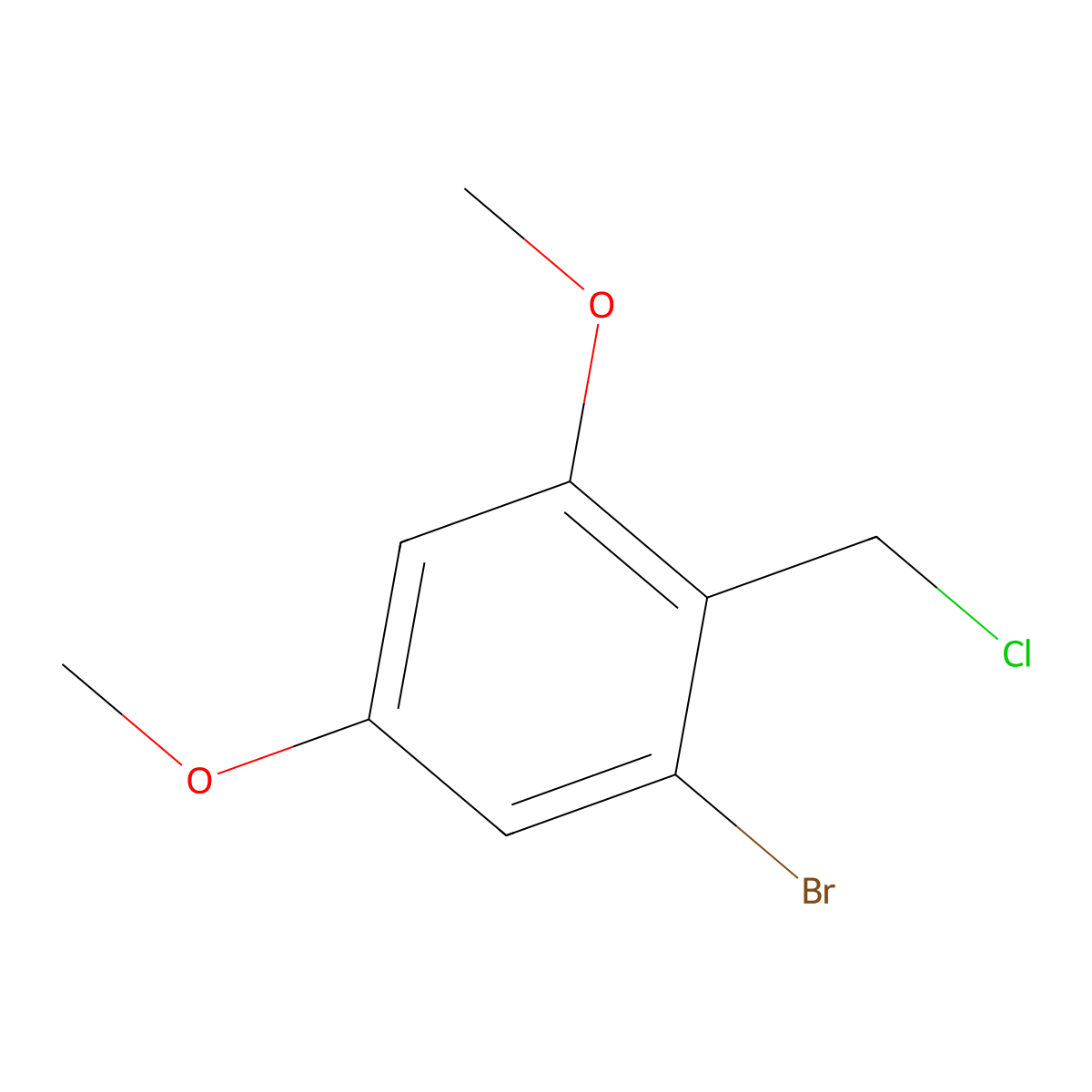 1-Bromo-2-(chloromethyl)-3,5-dimethoxybenzene molecular structure, CAS 1379357-66-0
