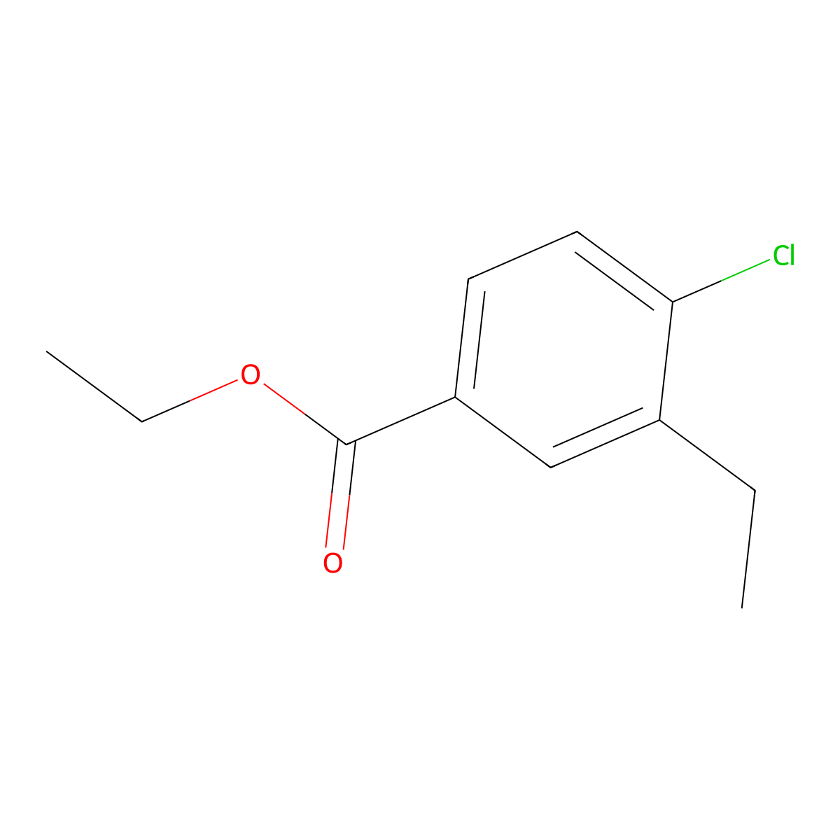 Ethyl 4-chloro-3-ethylbenzoate molecular structure, CAS 1379358-14-1