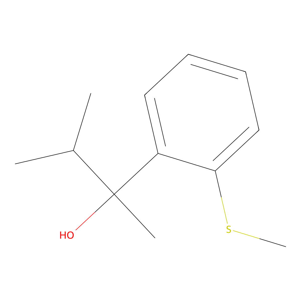 2-[2-(Methylthio)phenyl]-3-methyl-butan-2-ol molecular structure, CAS 1379358-17-4