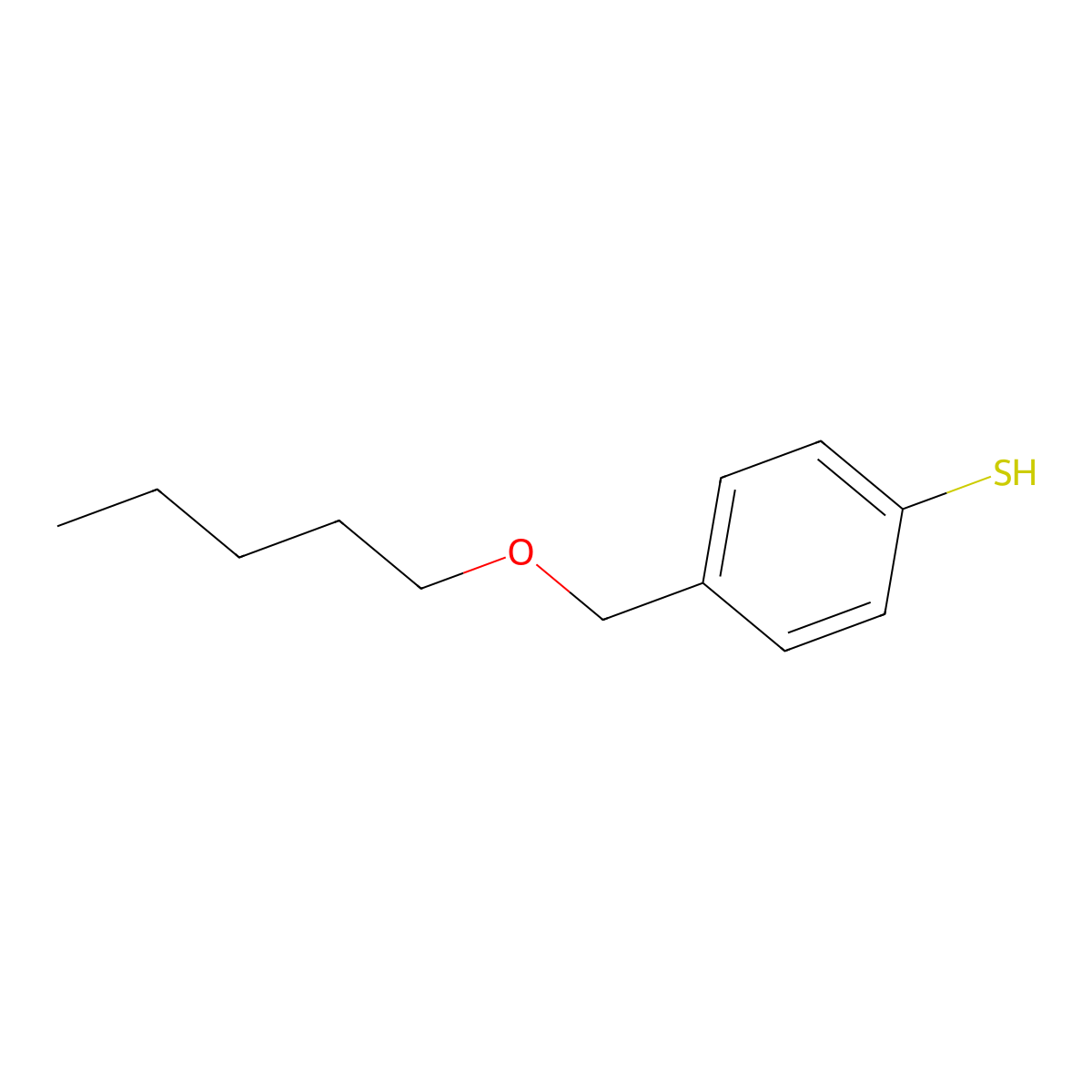 4-[(n-Pentyloxy)methyl]thiophenol molecular structure, CAS 1379358-28-7