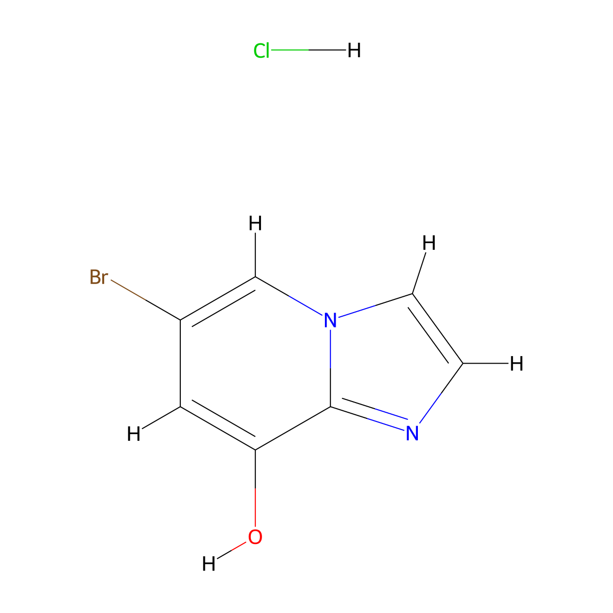 6-Bromoimidazo[1,2-a]pyridin-8-ol hydrochloride molecular structure, CAS 1379358-48-1