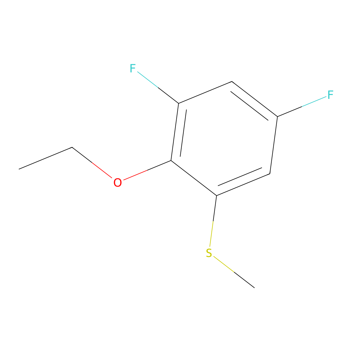 3,5-Difluoro-2-ethoxyphenyl methyl sulfide molecular structure, CAS 1379358-59-4