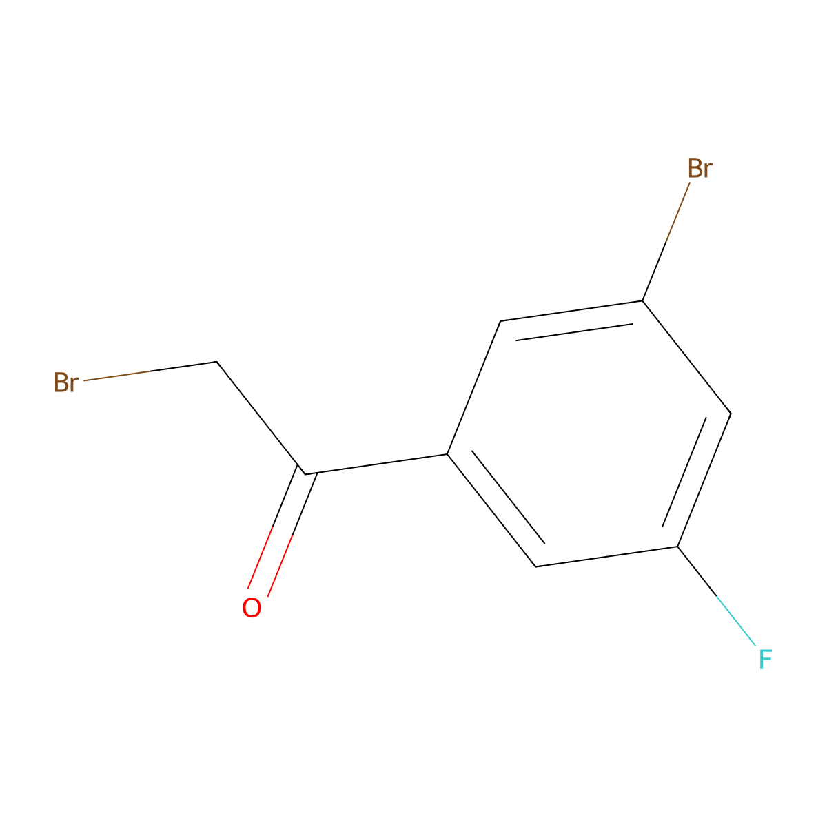 3-Bromo-5-fluorophenacyl bromide molecular structure, CAS 1379358-71-0