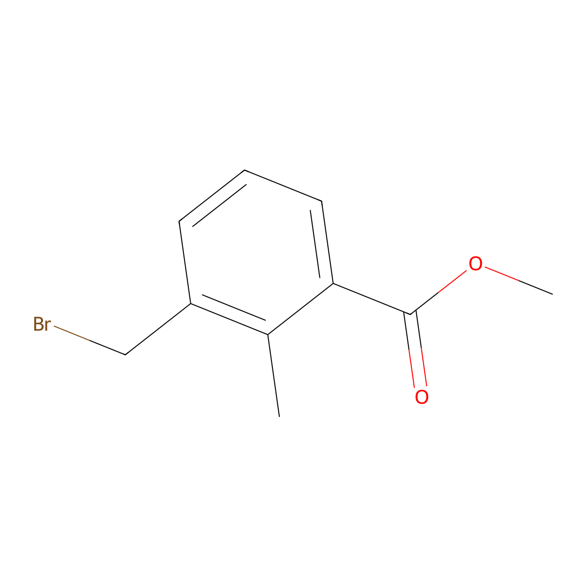 Methyl 3-(bromomethyl)-2-methylbenzoate molecular structure, CAS 1379358-75-4