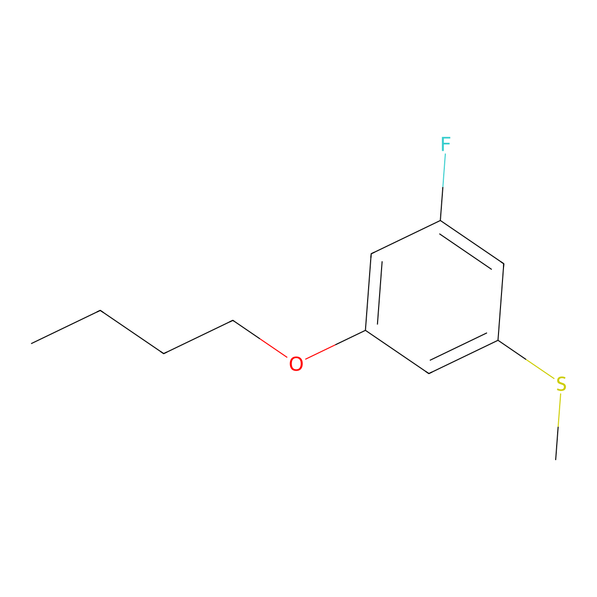 3-n-Butoxy-5-fluorophenyl methyl sulfide molecular structure, CAS 1379358-81-2