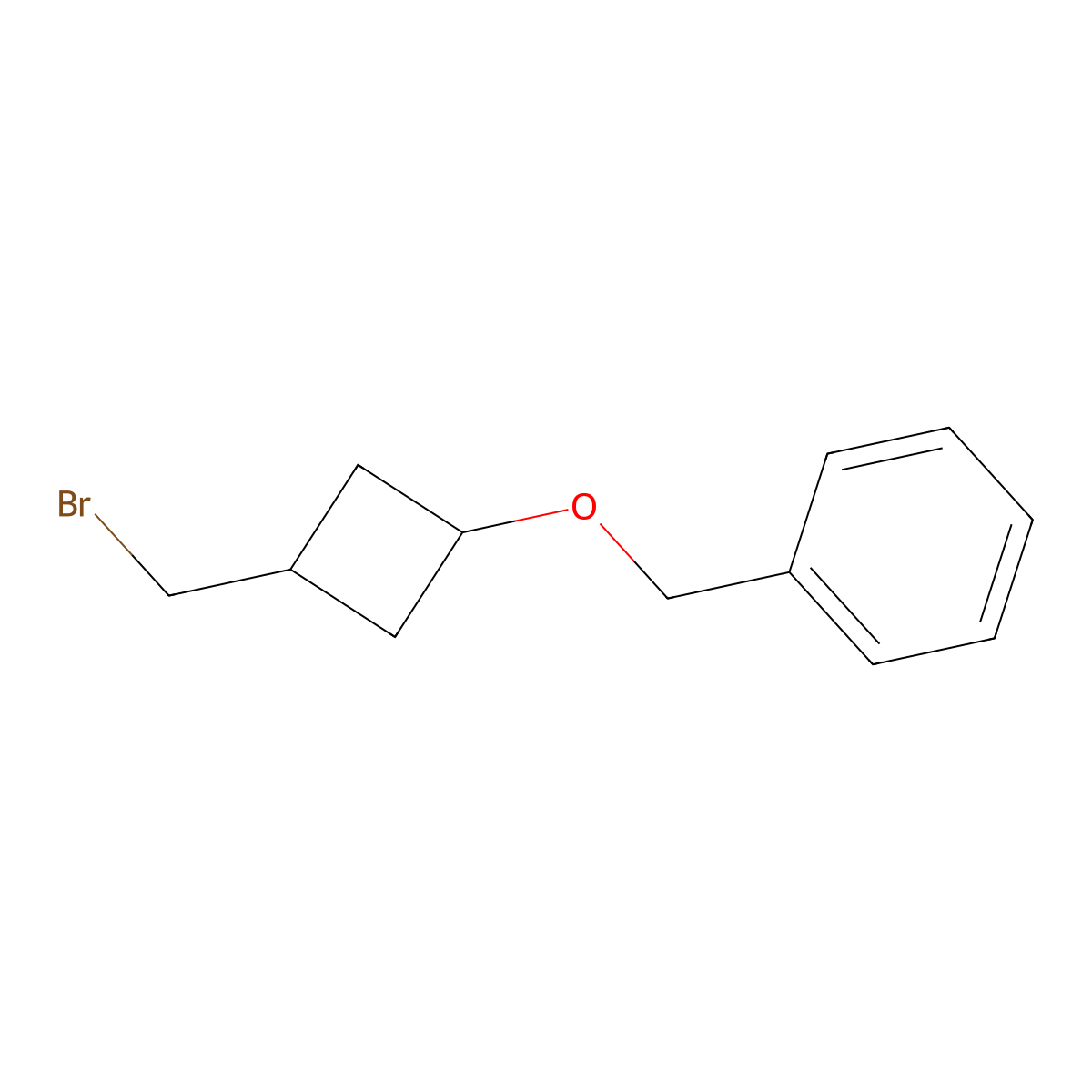 ((3-(Bromomethyl)cyclobutoxy)methyl)benzene molecular structure, CAS 1379358-84-5