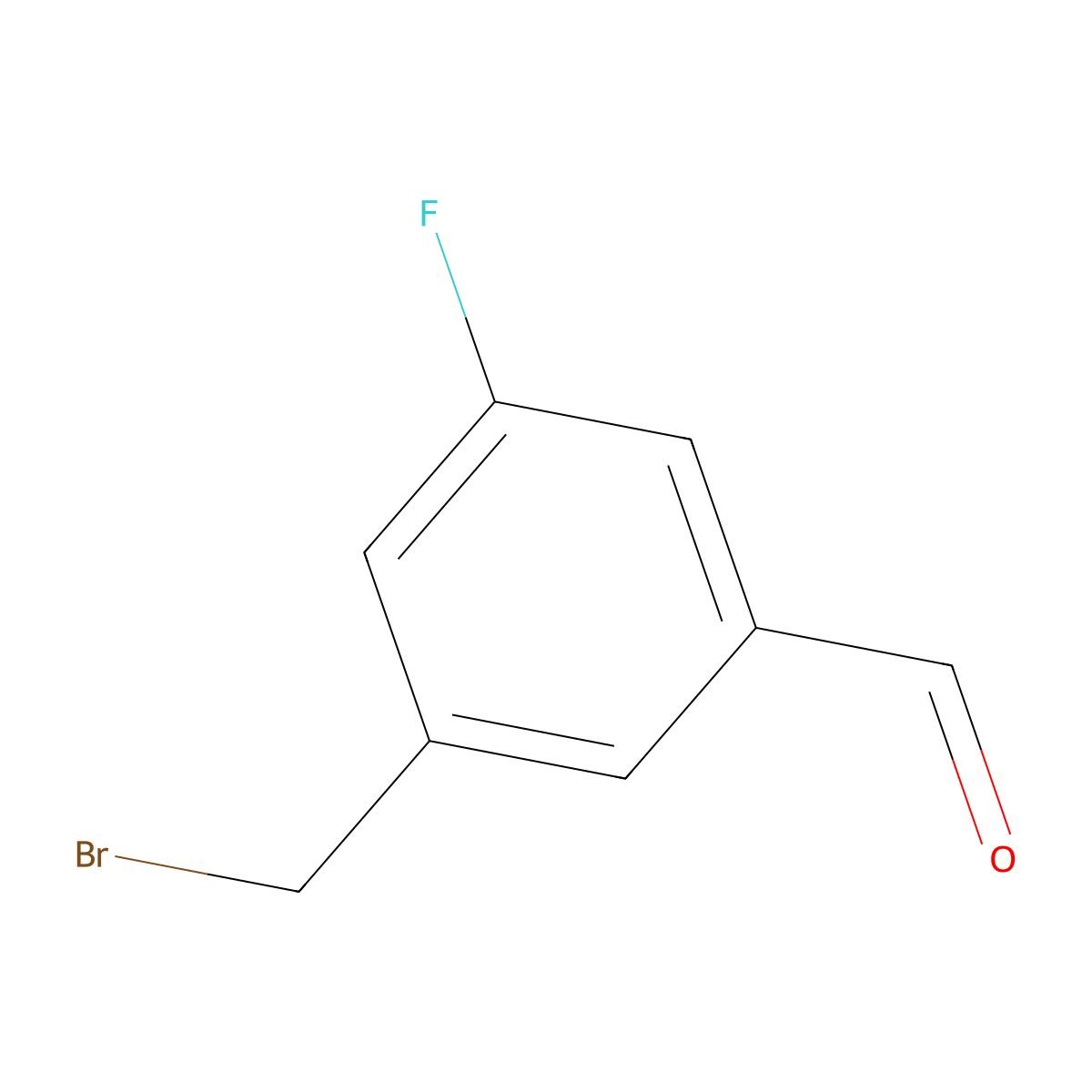 3-(Bromomethyl)-5-fluorobenzaldehyde molecular structure, CAS 1379358-86-7