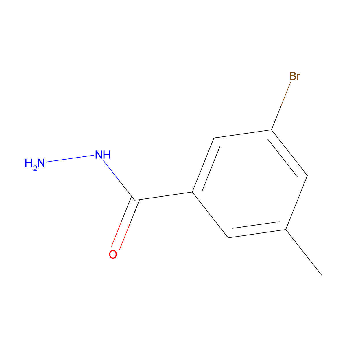 3-Bromo-5-methylbenzohydrazide molecular structure, CAS 1379358-98-1