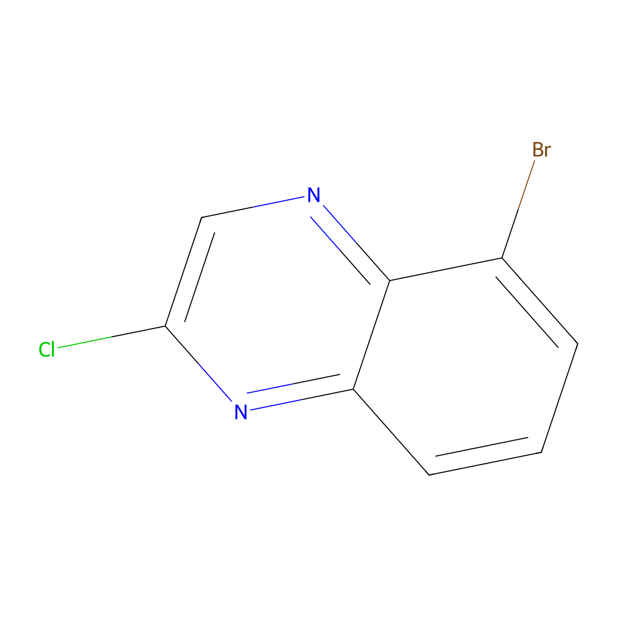5-Bromo-2-chloroquinoxaline molecular structure, CAS 1379359-02-0