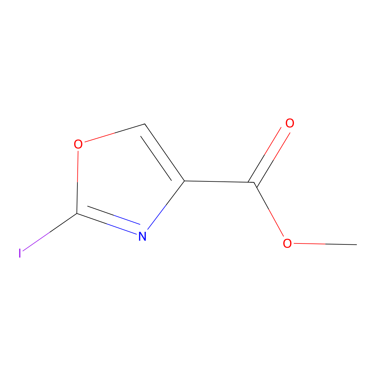 Methyl 2-iodooxazole-4-carboxylate molecular structure, CAS 1379359-08-6
