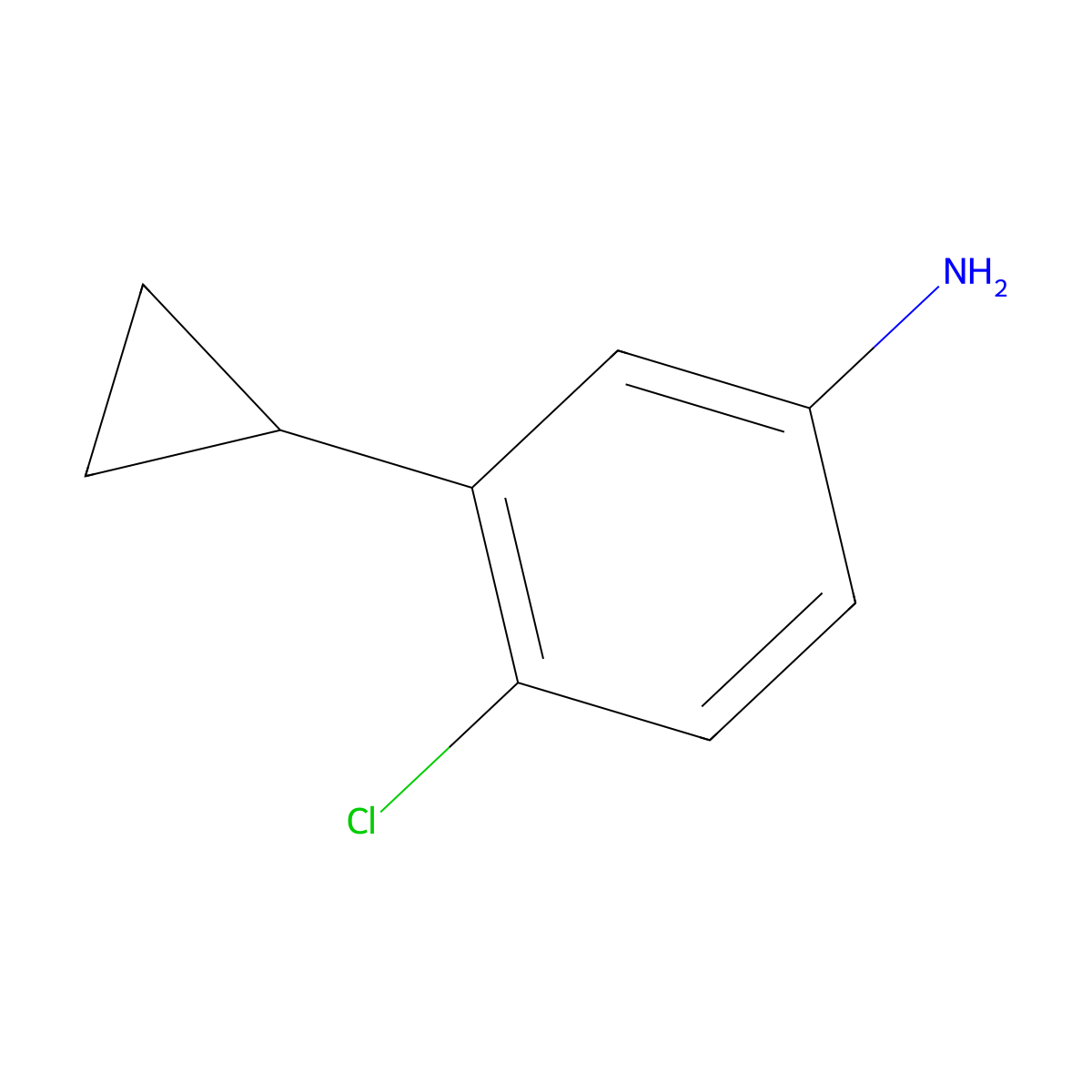 4-Chloro-3-cyclopropylaniline molecular structure, CAS 1379359-73-5