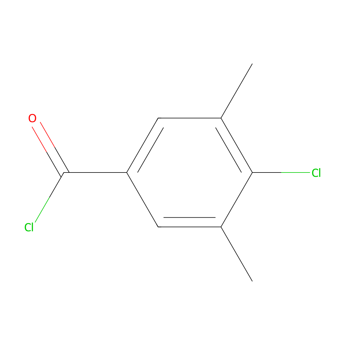 4-Chloro-3,5-dimethylbenzoyl chloride molecular structure, CAS 1379360-36-7