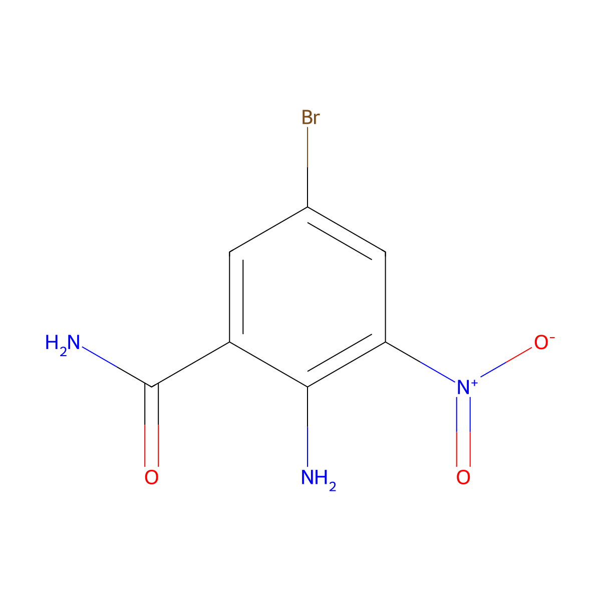 2-Amino-5-bromo-3-nitrobenzamide molecular structure, CAS 1379360-69-6