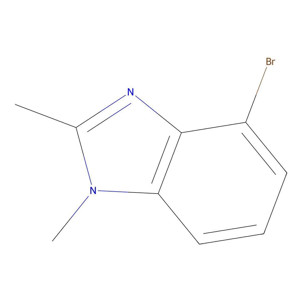 4-Bromo-1,2-dimethyl-1H-benzo[d]imidazole molecular structure, CAS 1379361-12-2