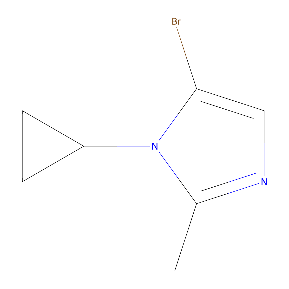 5-bromo-1-cyclopropyl-2-methyl-1H-imidazole molecular structure, CAS 1379361-17-7