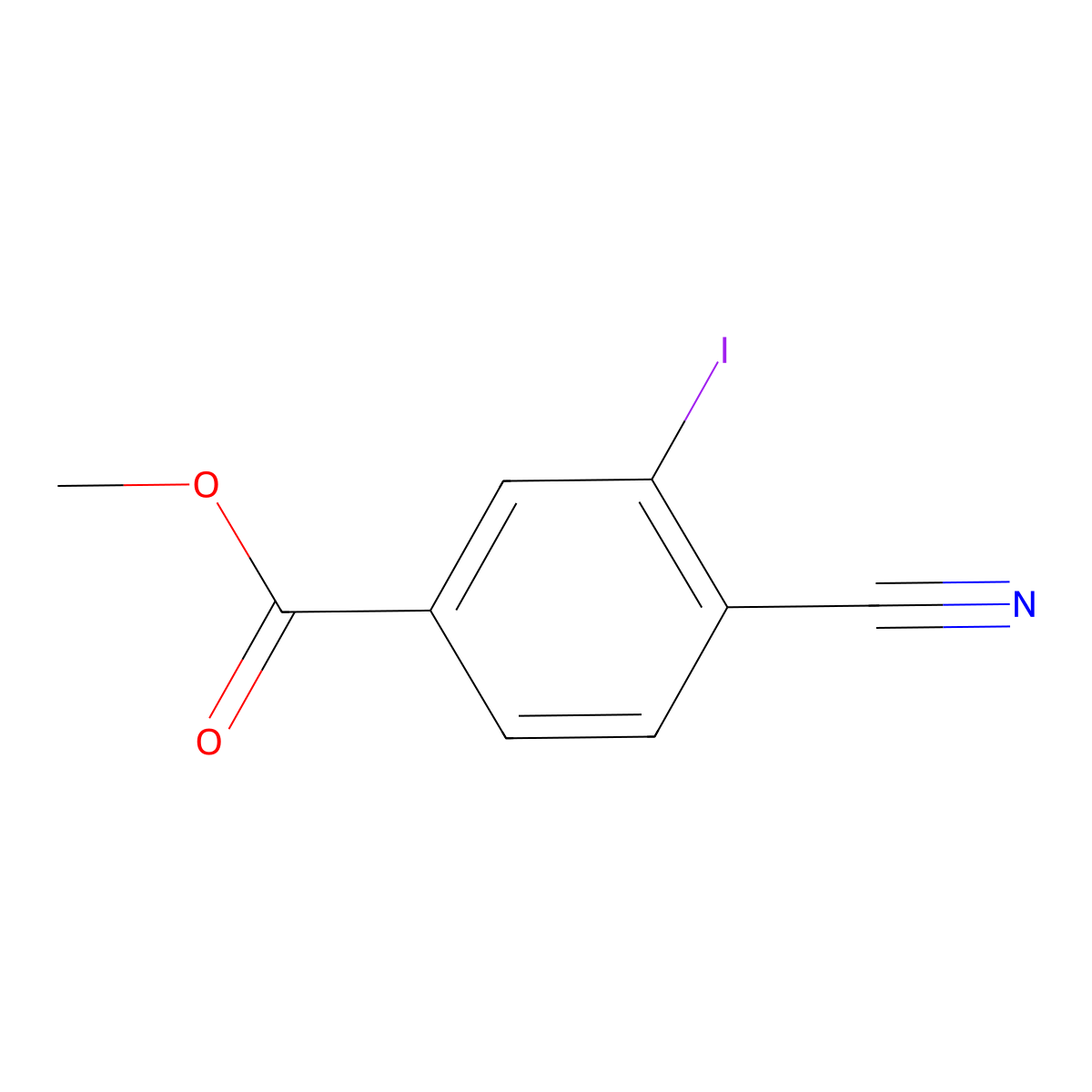 Methyl 4-cyano-3-iodobenzoate molecular structure, CAS 1379361-25-7