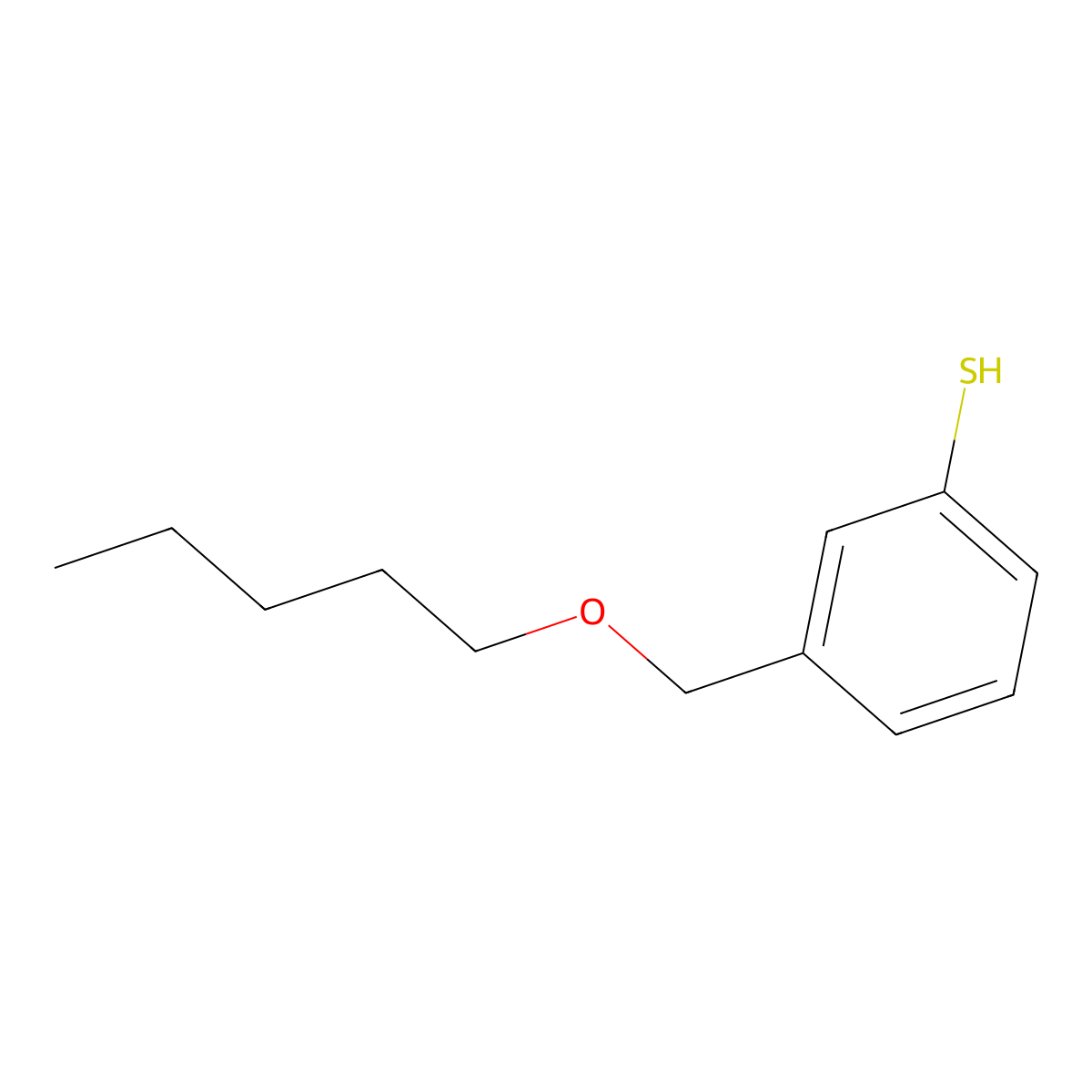 3-[(n-Pentyloxy)methyl]thiophenol molecular structure, CAS 1379361-39-3