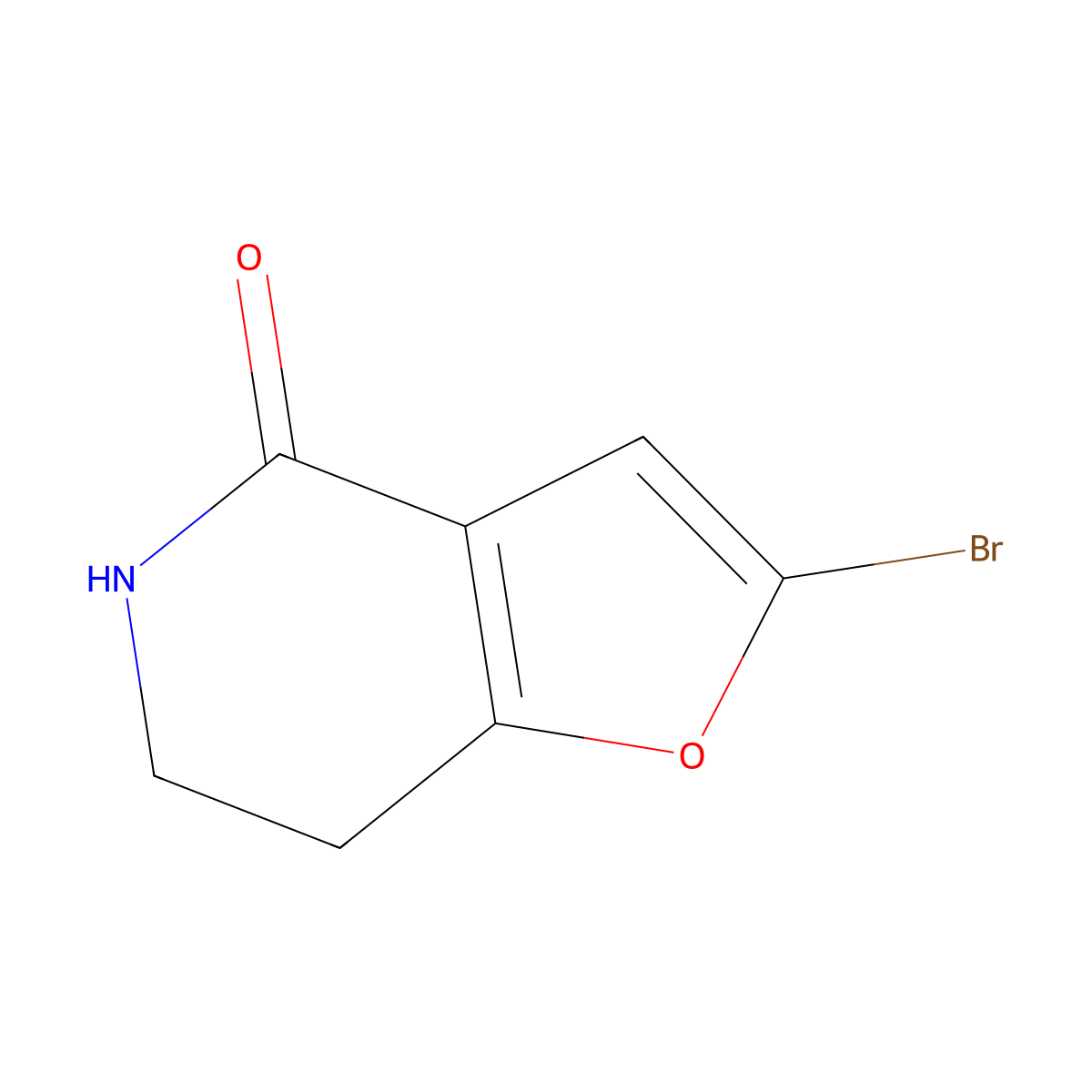 2-bromo-6,7-dihydro-5H-furo[3,2-c]pyridin-4-one molecular structure, CAS 1379361-49-5