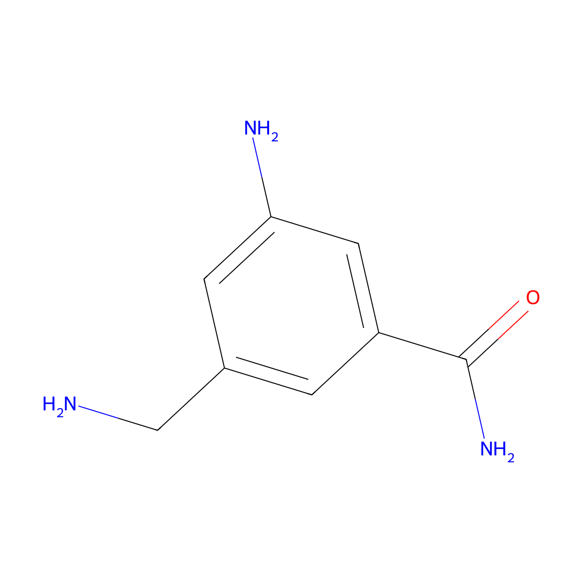 3-Amino-5-(aminomethyl)benzamide molecular structure, CAS 1379361-63-3