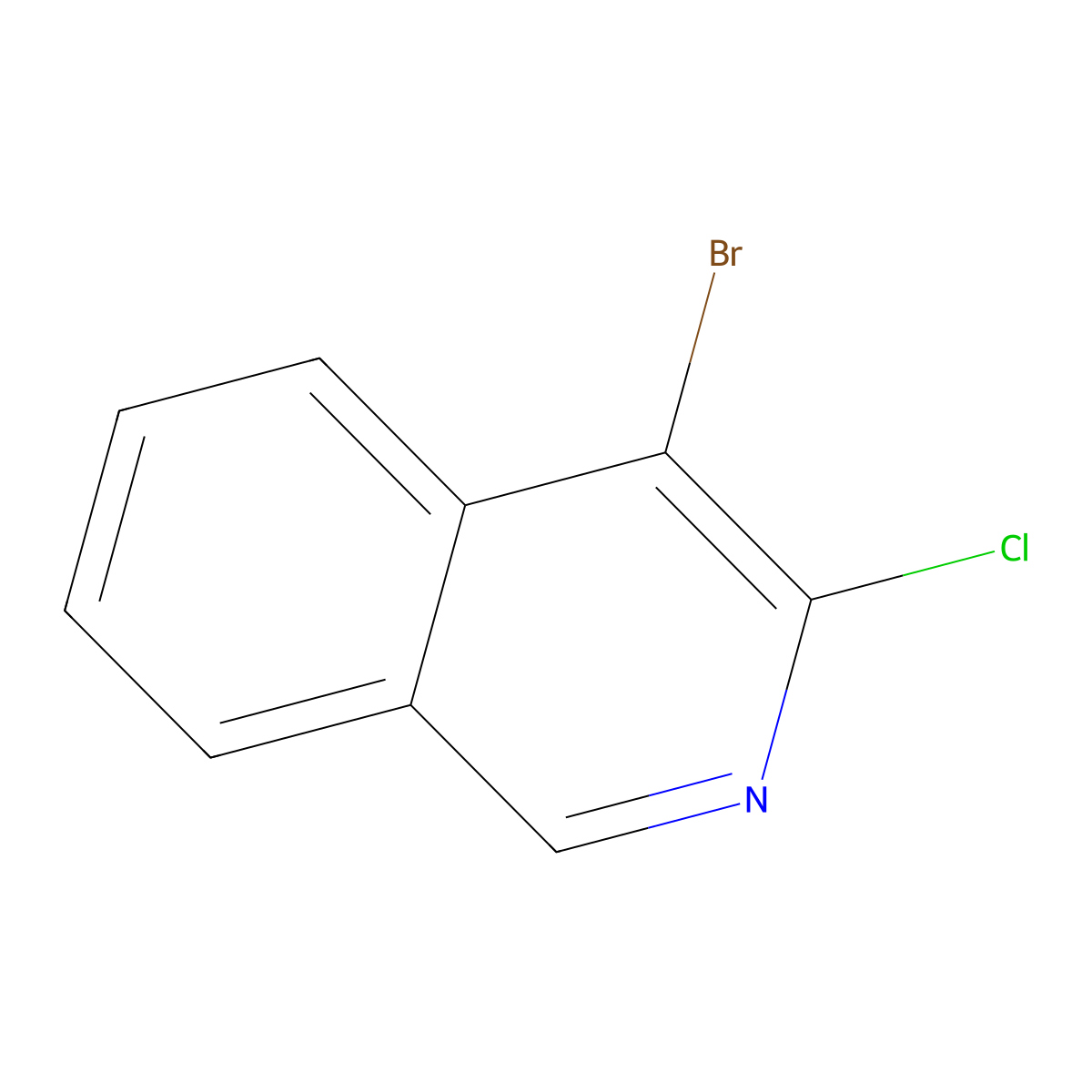 4-Bromo-3-chloroisoquinoline molecular structure, CAS 1379361-65-5