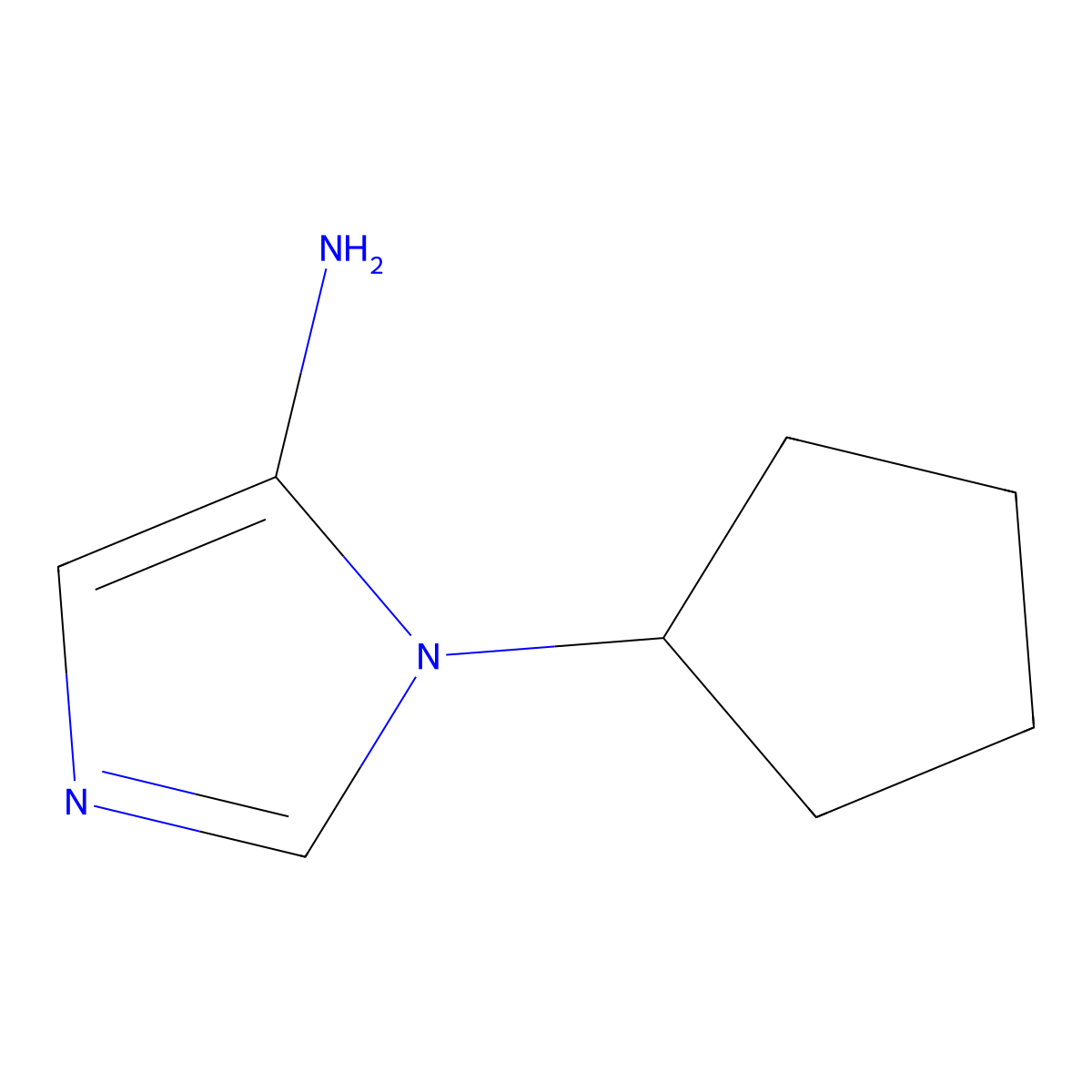 1-Cyclopentyl-1h-imidazol-5-amine molecular structure, CAS 1379361-93-9