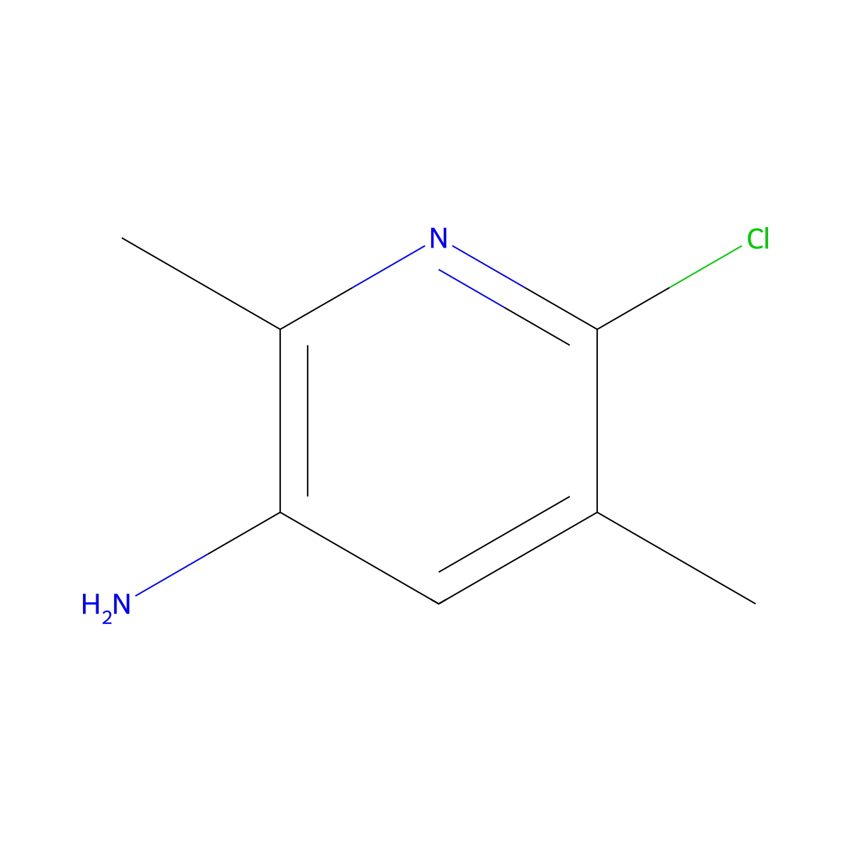6-Chloro-2,5-dimethylpyridin-3-amine molecular structure, CAS 1379362-93-2