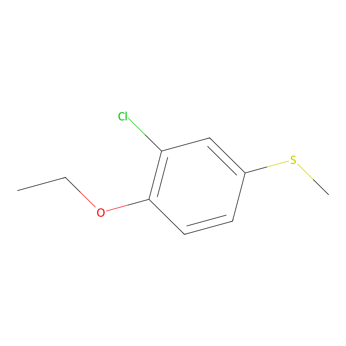 3-Chloro-4-ethoxyphenyl methyl sulfide molecular structure, CAS 1379363-01-5