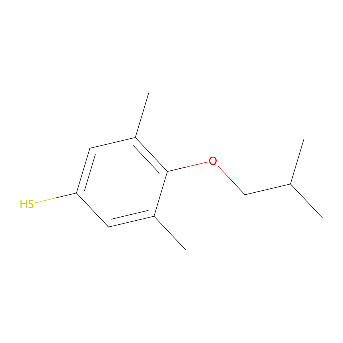 4-iso-Butoxy-3,5-dimethylthiophenol molecular structure, CAS 1379363-24-2