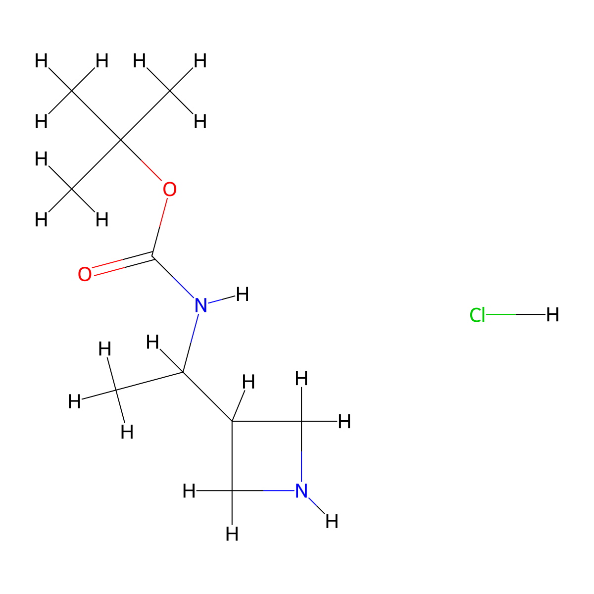 tert-butyl N-[1-(azetidin-3-yl)ethyl]carbamate hydrochloride molecular structure, CAS 1379363-25-3
