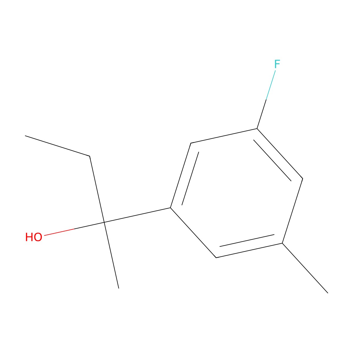 2-(3-Fluoro-5-methylphenyl)-2-butanol molecular structure, CAS 1379363-45-7