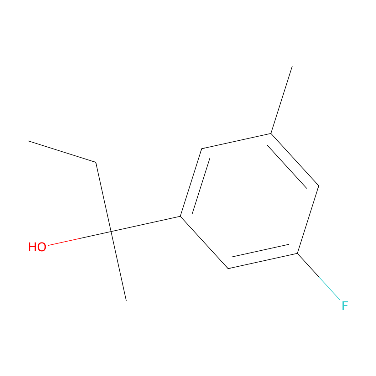 2-(3-Fluoro-5-methylphenyl)-2-butanol molecular structure, CAS 1379363-45-7