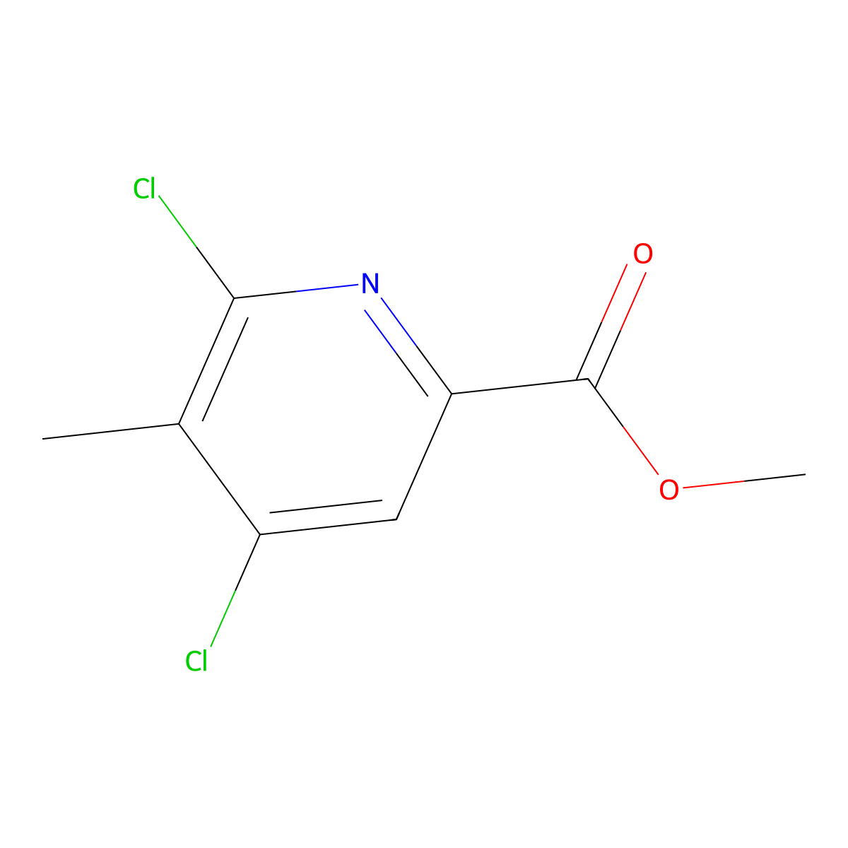 Methyl 4,6-dichloro-5-methylpicolinate molecular structure, CAS 1379363-56-0