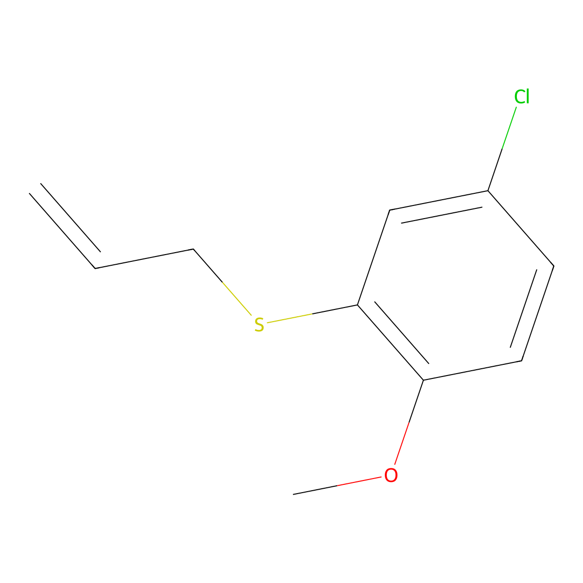 1-Allylsulfanyl-3-chloro-6-methoxybenzene molecular structure, CAS 1379364-21-2