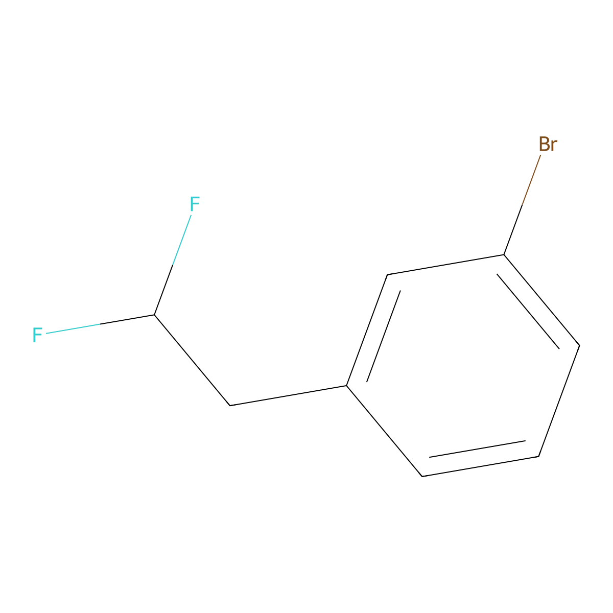 1-Bromo-3-(2,2-difluoroethyl)benzene molecular structure, CAS 1379364-29-0