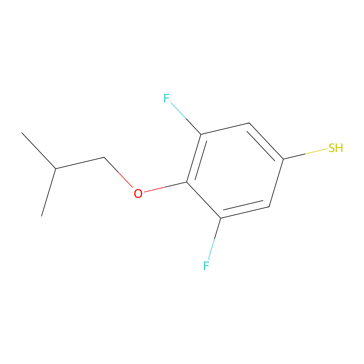 4-iso-Butoxy-3,5-difluorothiophenol molecular structure, CAS 1379365-07-7