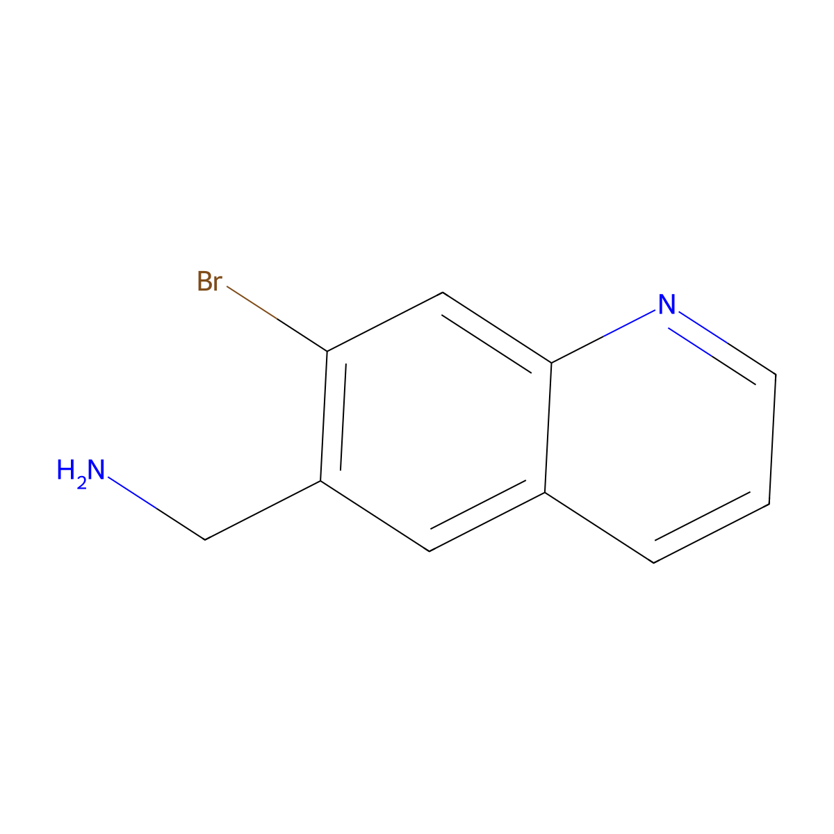 (7-Bromoquinolin-6-yl)methanamine molecular structure, CAS 1379365-17-9