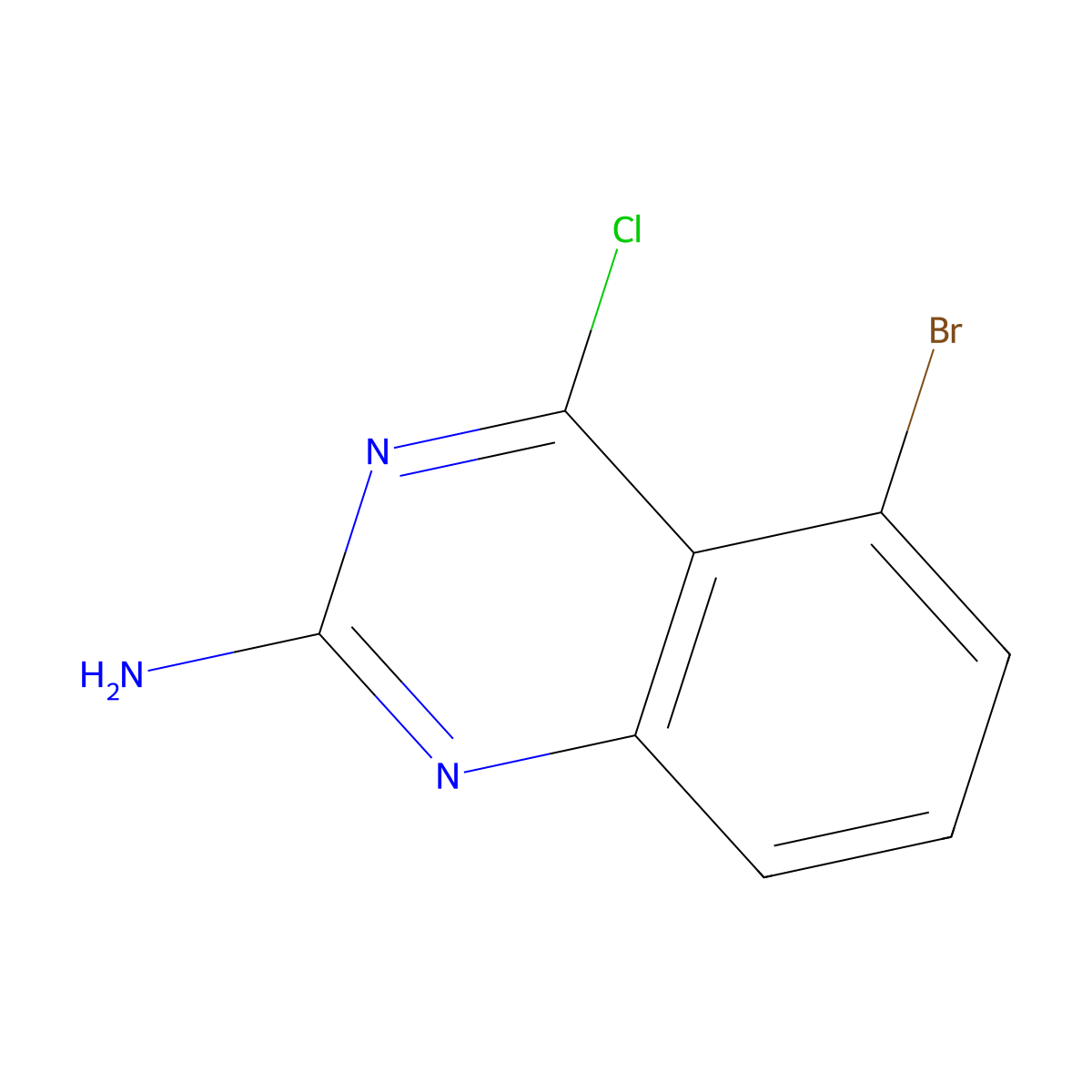 5-Bromo-4-chloroquinazolin-2-amine molecular structure, CAS 1379365-27-1