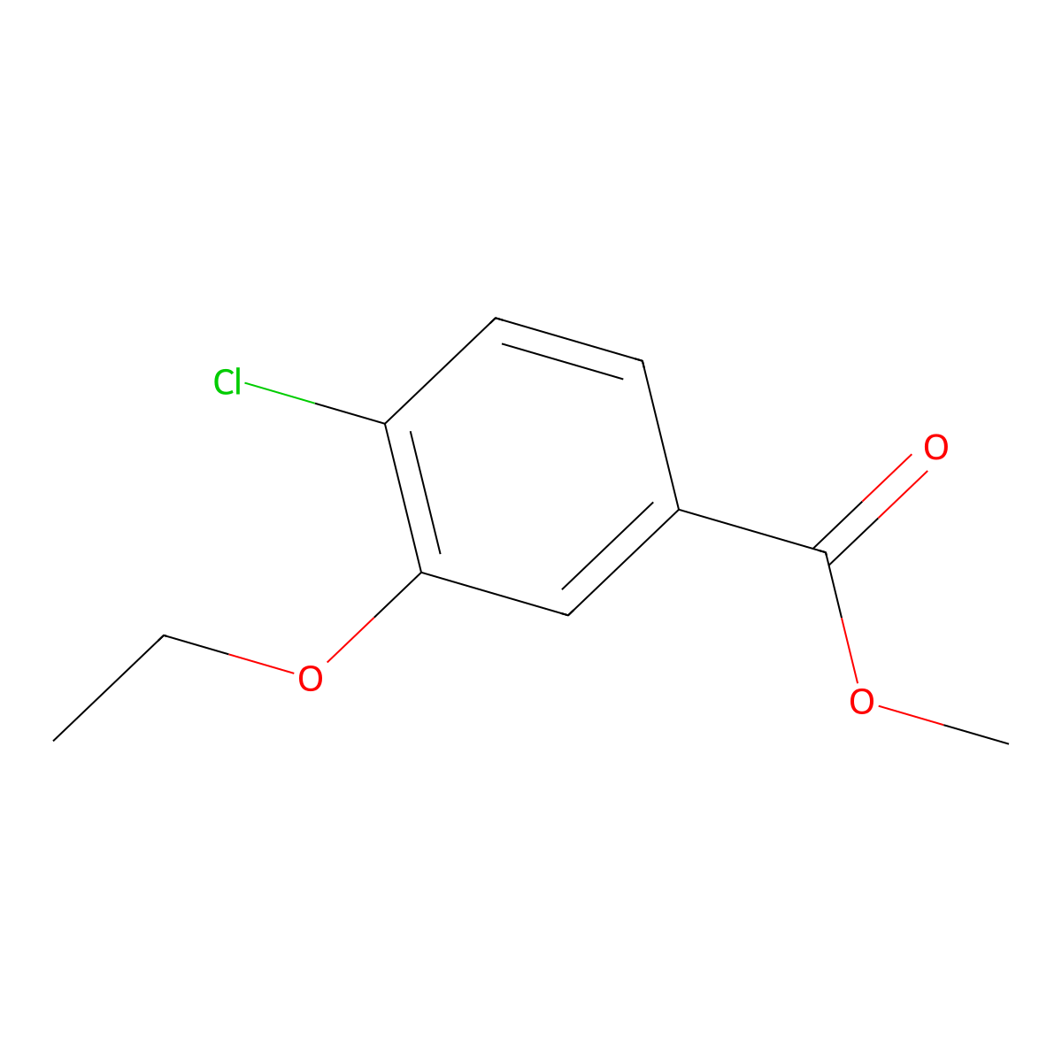 Methyl 4-chloro-3-ethoxybenzoate molecular structure, CAS 1379365-32-8