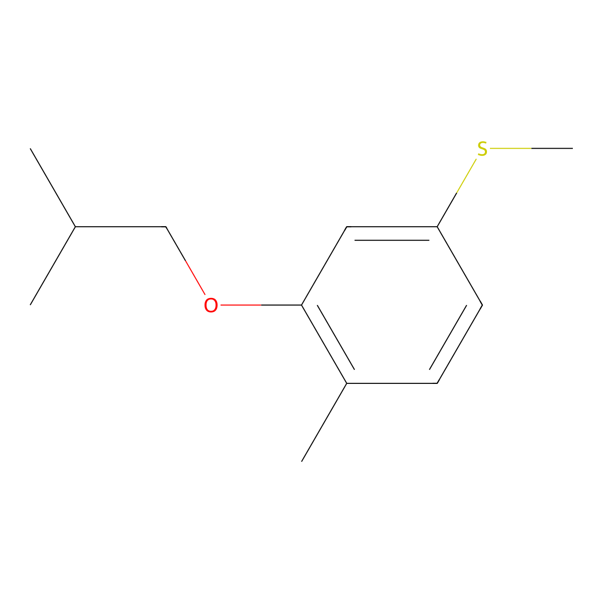 (3-Isobutoxy-4-methylphenyl)(methyl)sulfane molecular structure, CAS 1379365-42-0