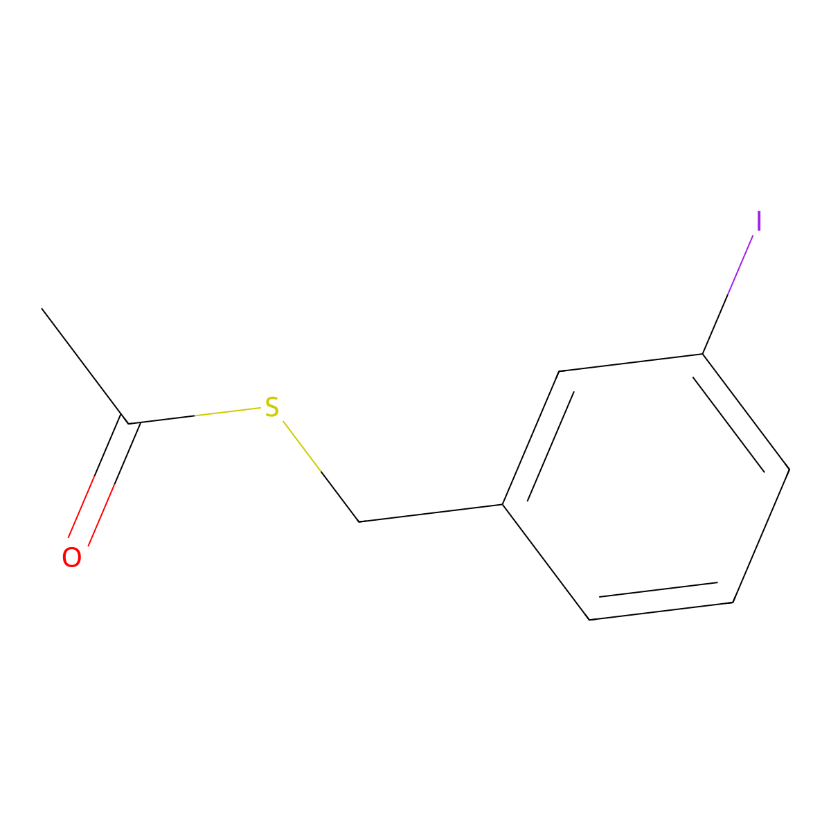 S-3-Iodobenzyl ethanethioate molecular structure, CAS 1379366-37-6