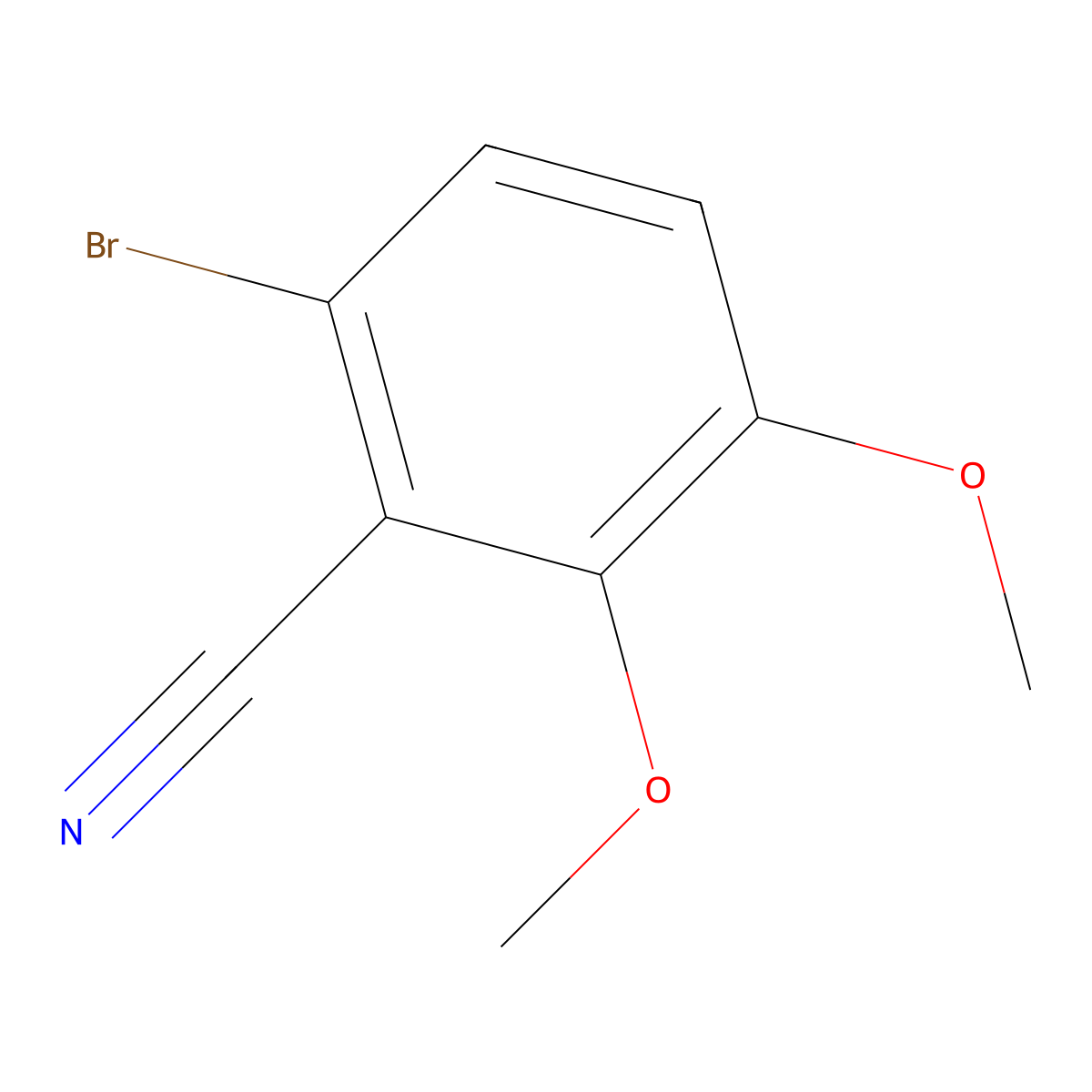 6-Bromo-2,3-dimethoxybenzonitrile molecular structure, CAS 1379366-41-2