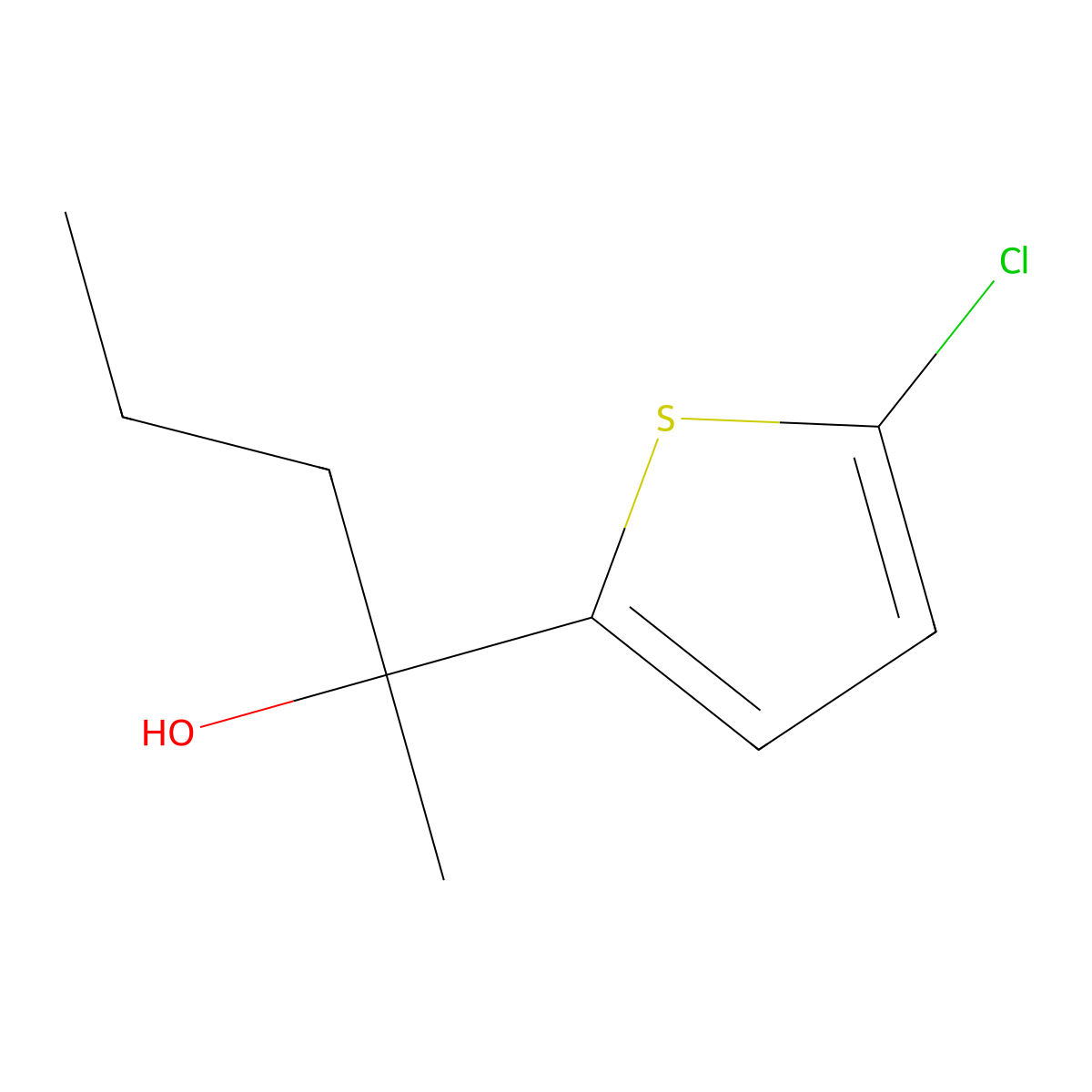 2-(5-Chlorothiophen-2-yl)pentan-2-ol molecular structure, CAS 1379366-54-7