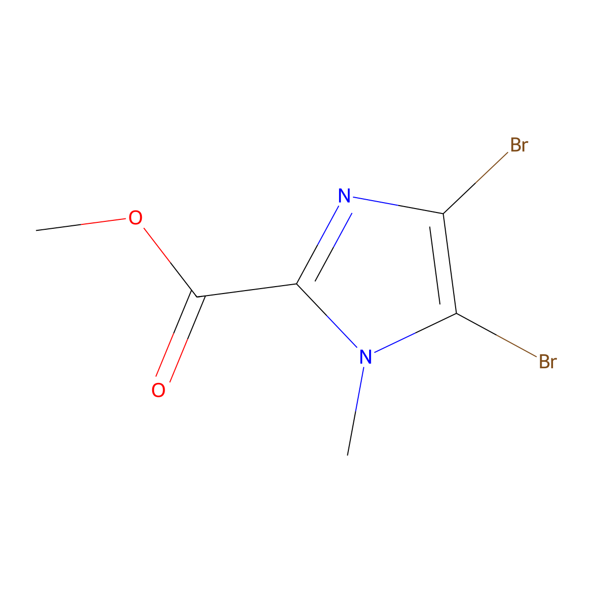 methyl 4,5-dibromo-1-methyl-1H-imidazole-2-carboxylate molecular structure, CAS 1379366-66-1