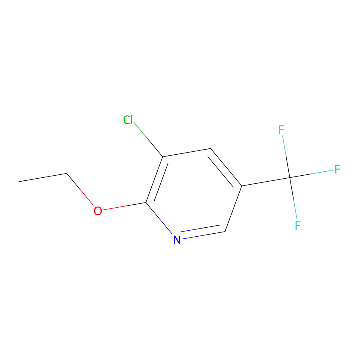 3-Chloro-2-ethoxy-5-(trifluoromethyl)pyridine molecular structure, CAS 1379366-69-4