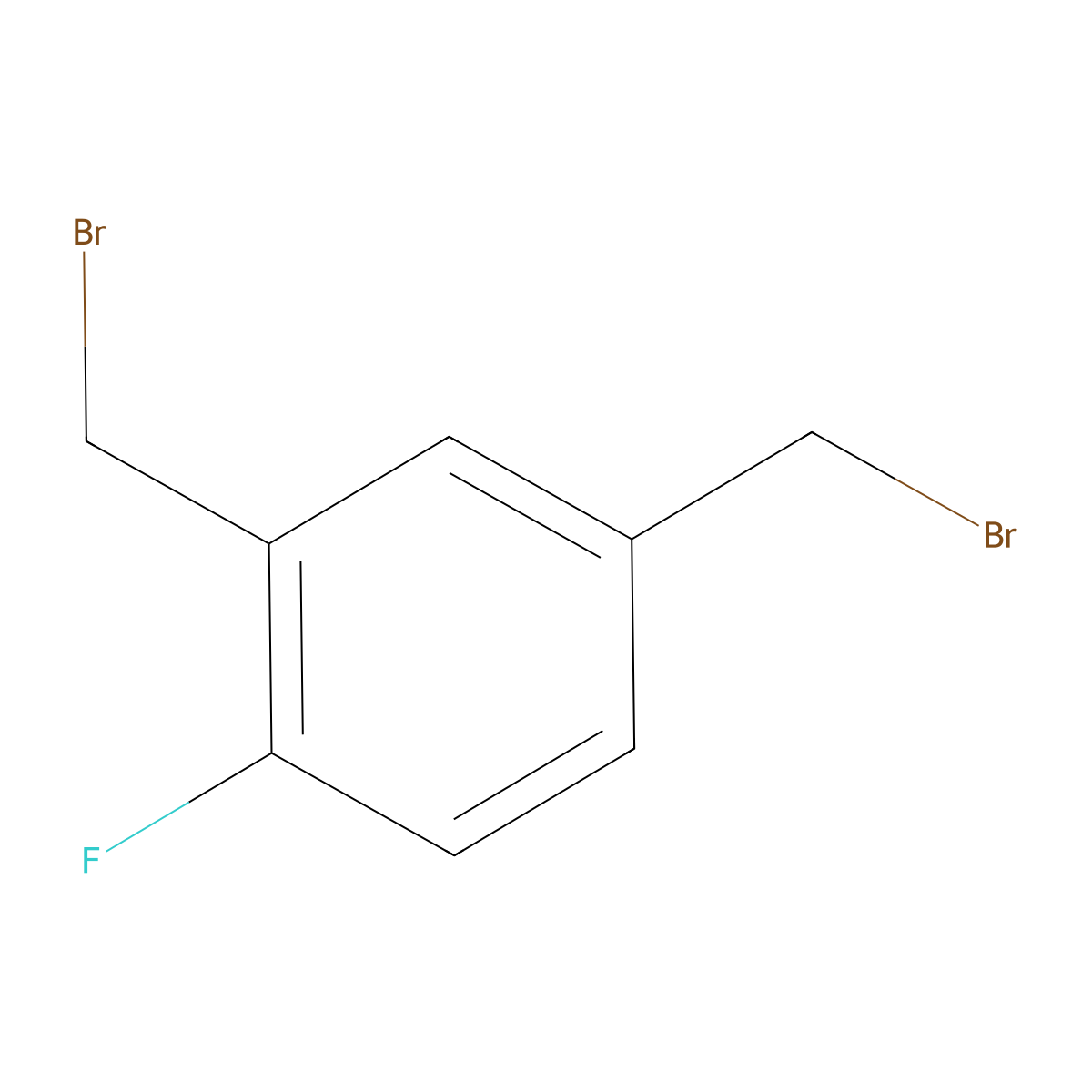 2,4-Bis(bromomethyl)-1-fluorobenzene molecular structure, CAS 1379366-74-1
