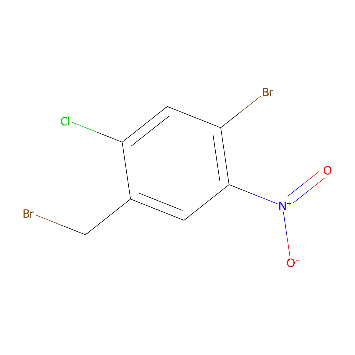 4-Bromo-2-chloro-5-nitrobenzyl bromide molecular structure, CAS 1379367-19-7
