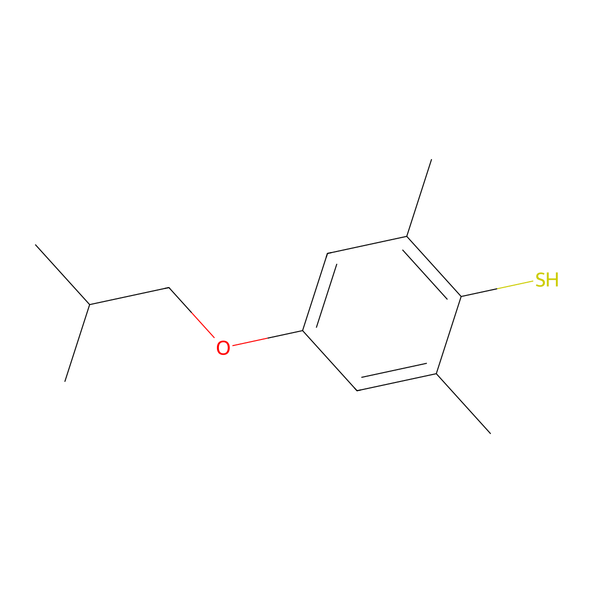 4-Isobutoxy-2,6-dimethylbenzenethiol molecular structure, CAS 1379367-26-6
