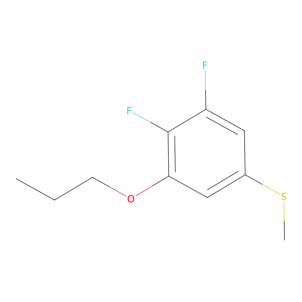 4,5-Difluoro-3-n-propoxyphenyl methyl sulfide molecular structure, CAS 1379367-35-7